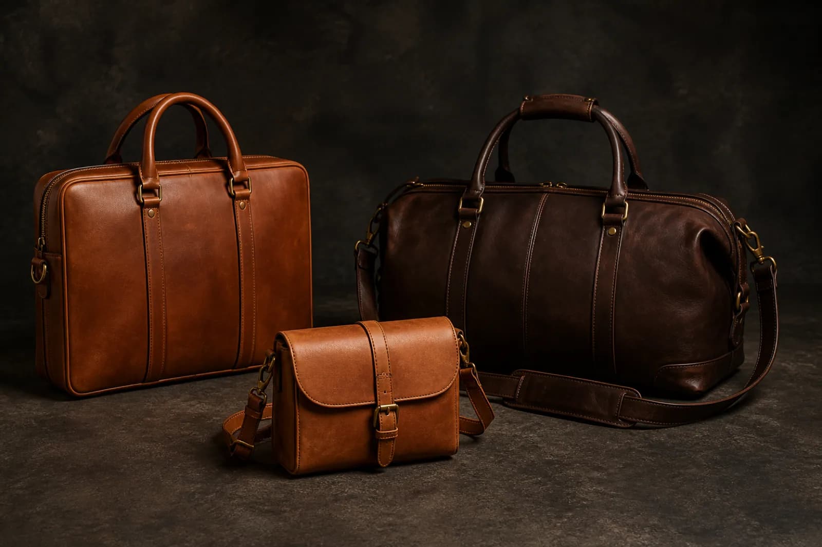 Leather bags designed for work and everyday travel
